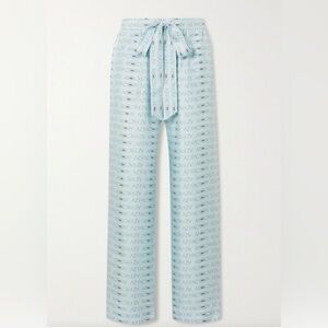 NWT AZ Facotry- Look But Don't Touch Printed 100% Silk Wide Leg Pants. Size 34